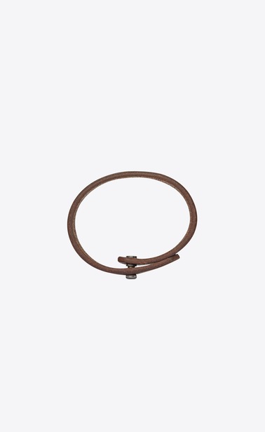 YVES Armband aus braunem Leder